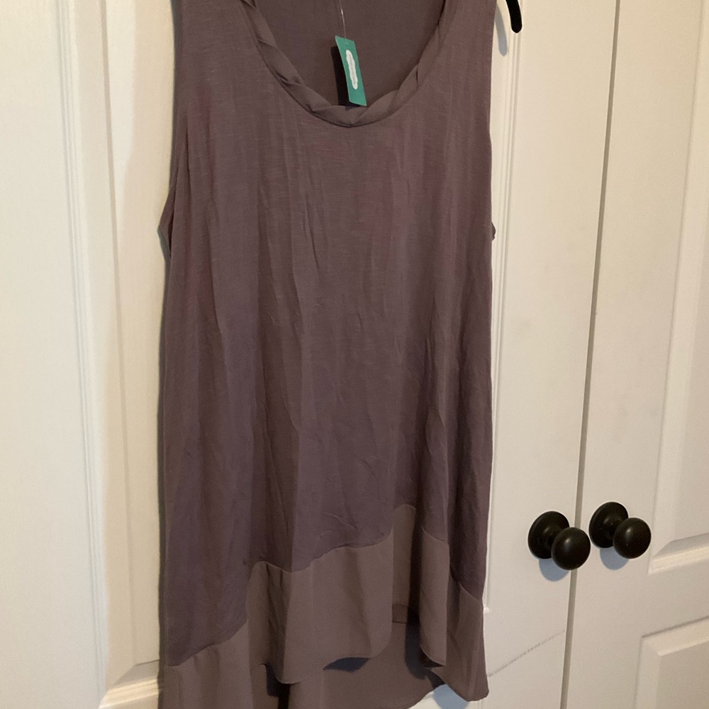 Maurices Two-Tone Mauve Layered Tank Top